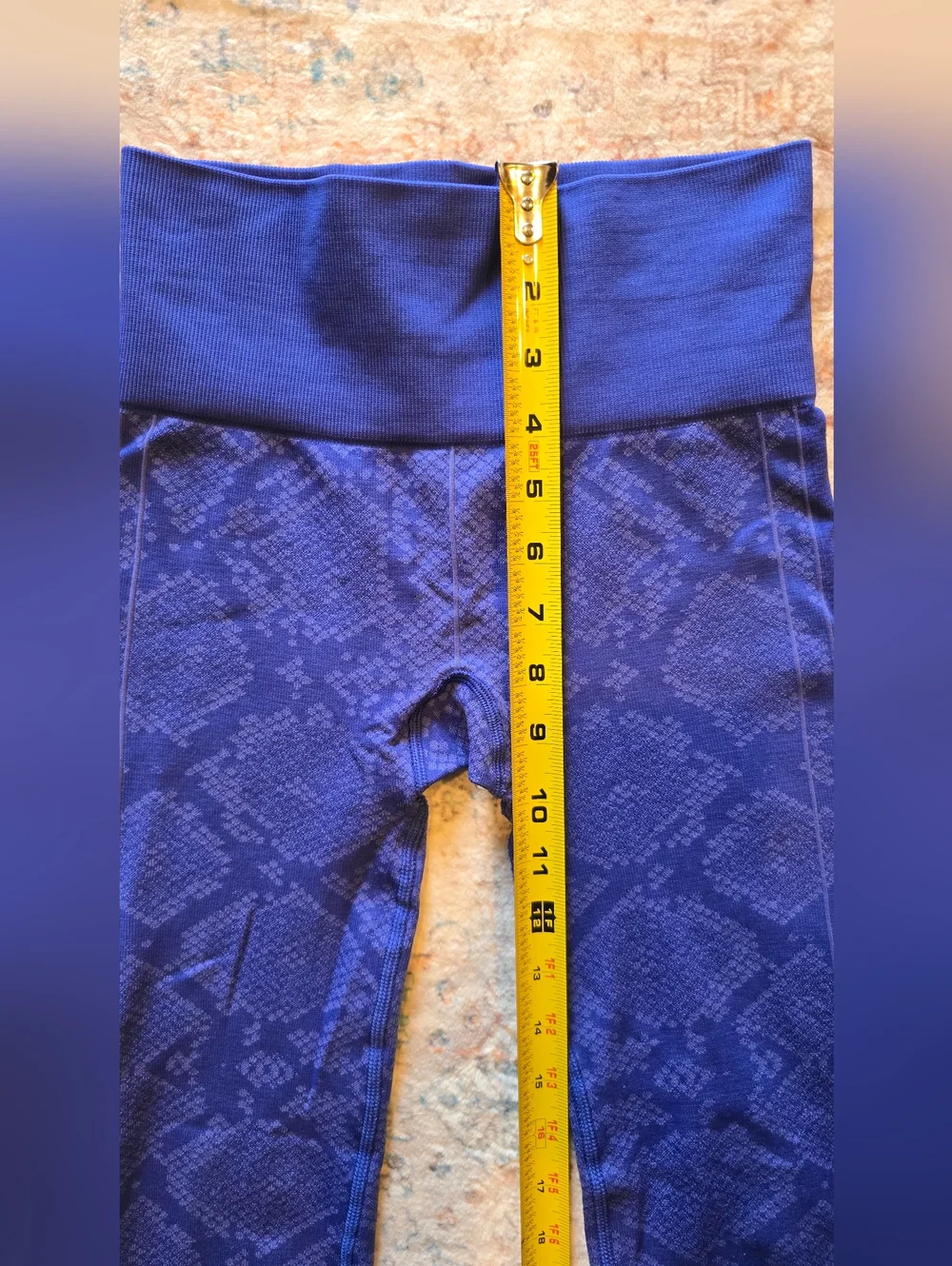 Lululemon Ebb To Street Pant Blue Seamless Leggings Size 2